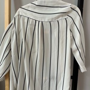 Business Casual Striped Button Down Top